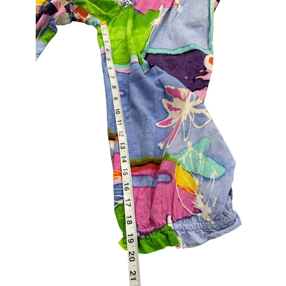 Jams World Drawstring Capri Pants Multicolor Flor… - image 5